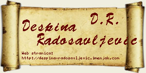 Despina Radosavljević vizit kartica